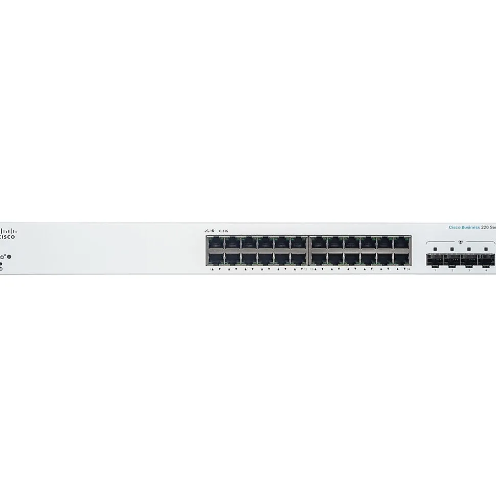 220 24-Port Gigabit Ethernet Managed Switch, Silver (CBS22024T4GNA) | Cisco Shop