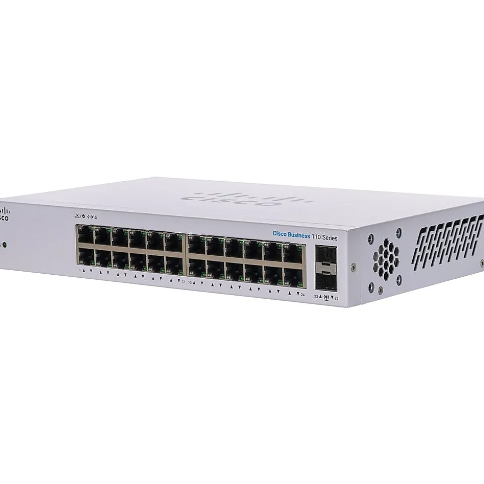 110 24-Port Gigabit Ethernet Managed Switch, Silver (CBS11024TNA) | Cisco Flash Sale