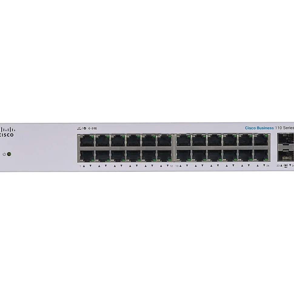 110 24-Port Gigabit Ethernet Managed Switch, Silver (CBS11024TNA) | Cisco Flash Sale