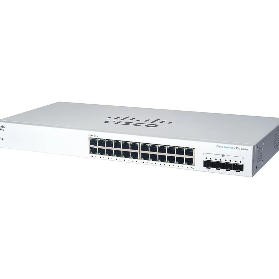 220 24-Port Gigabit Ethernet Managed Switch, Silver (CBS22024T4XNA) | Cisco Sale