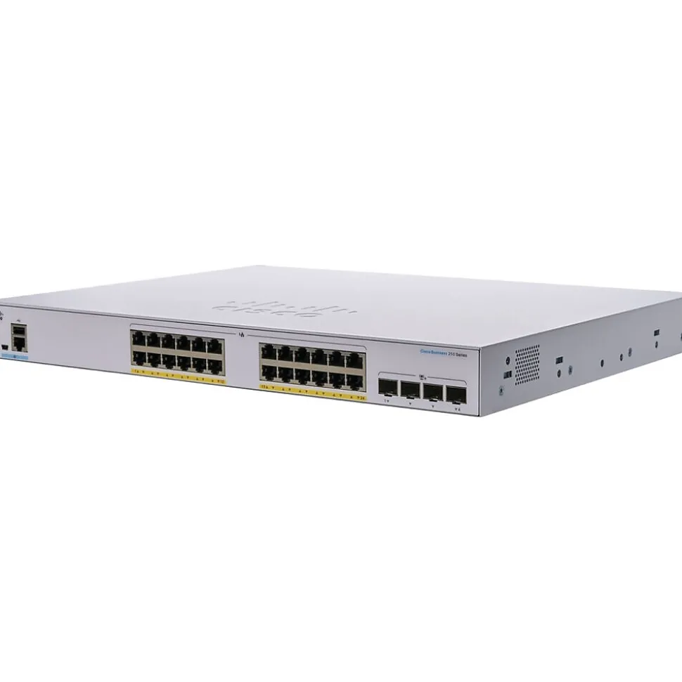 250 24-Port Gigabit Ethernet Managed Switch, Silver (CBS25024T4XNA) | Cisco Discount