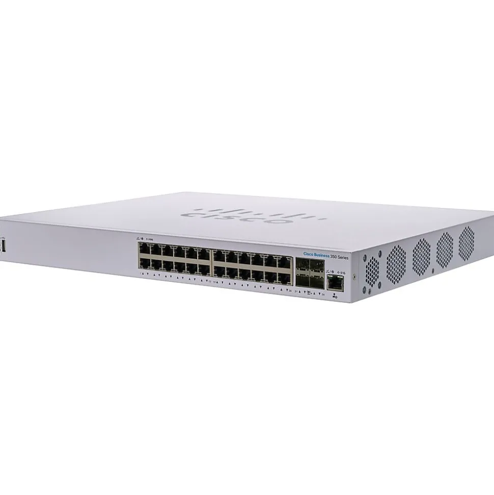 350 24-Port Gigabit Ethernet Managed Switch, Silver (CBS35024XTNA) | Cisco Discount