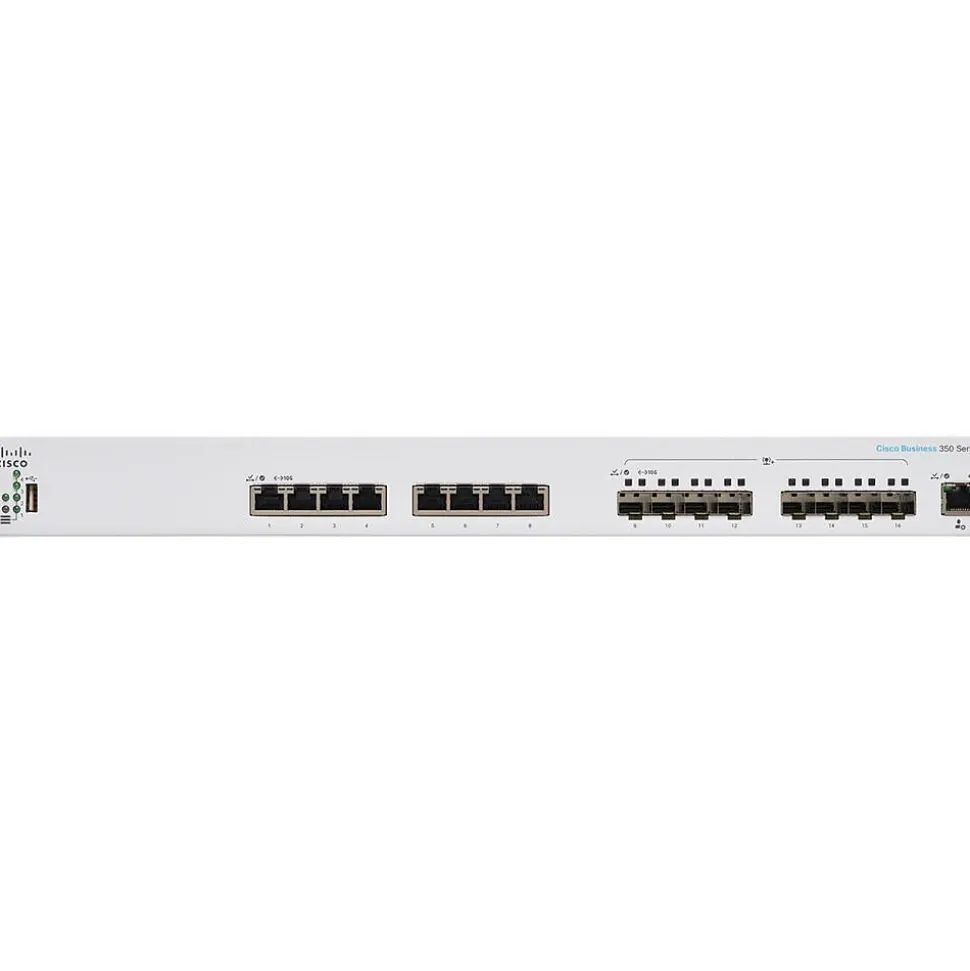 350 16-Port Gigabit Ethernet Managed Switch, Silver (CBS35016XTSNA) | Cisco Clearance