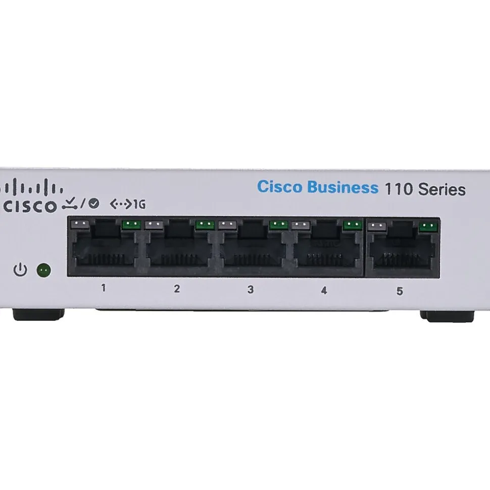 110 5-Port Gigabit Ethernet Unmanaged Switch, Silver (CBS1105TDNA) | Cisco Store