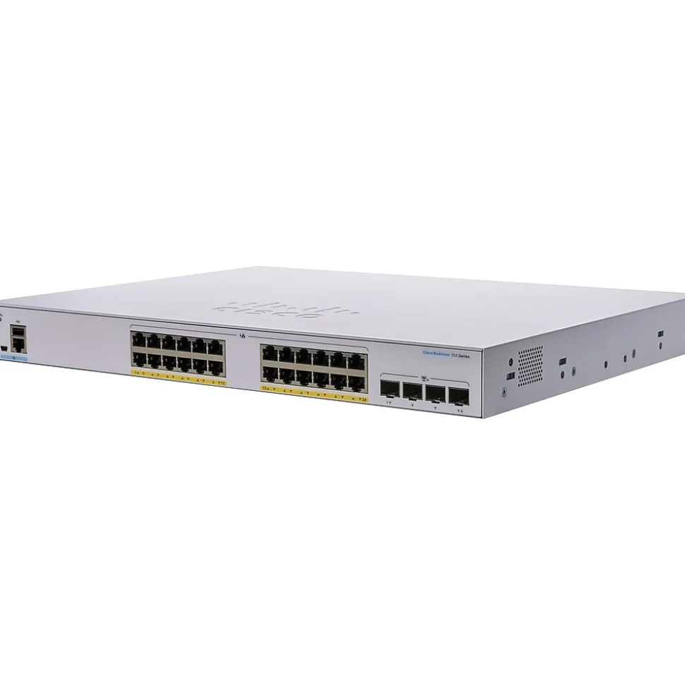 Business 350 Series 28-Port Gigabit Ethernet Managed Switch, Silver (CBS350-24FP-4G-NA) | Cisco Hot