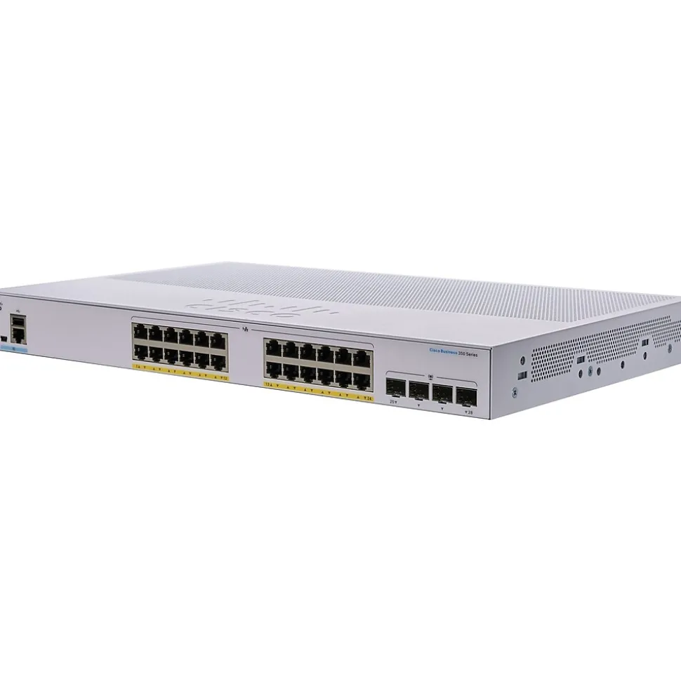 Business 350 Series 28-Port Gigabit Ethernet Managed Switch, White (CBS350-24P-4X-NA) | Cisco Outlet