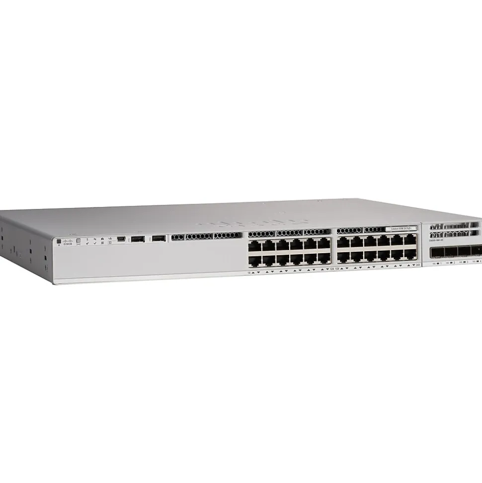 Catalyst 9200 24-Port Gigabit Ethernet Managed Switch, Silver (C9200L-24T-4X-E) | Cisco Cheap