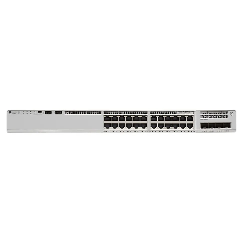 Catalyst 9200 24-Port Gigabit Ethernet Managed Switch, Silver (C9200-24P-E) | Cisco New