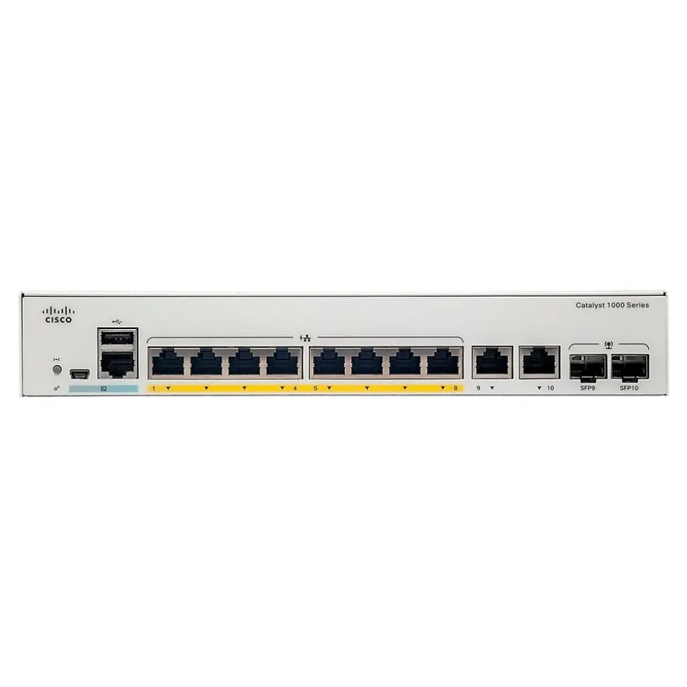 Catalyst 1000 Series 8-Port Gigabit Ethernet Managed Switch, 10/100/1000 Mbps (C1000-8FP-2G-L) | Cisco Fashion