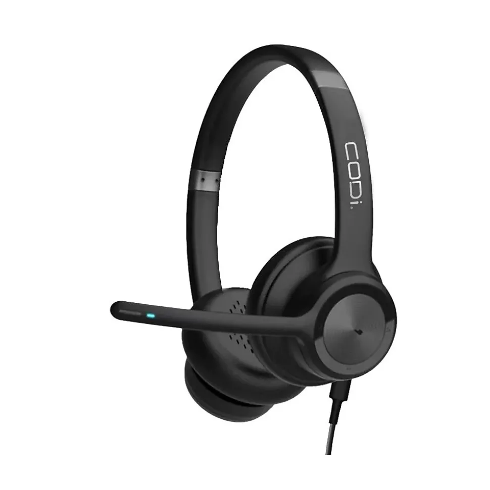 Claro USB-A Wired Mono Headset w/ Integrated AI-Powered ENC Microphone, Black (A04618) | CODi Store