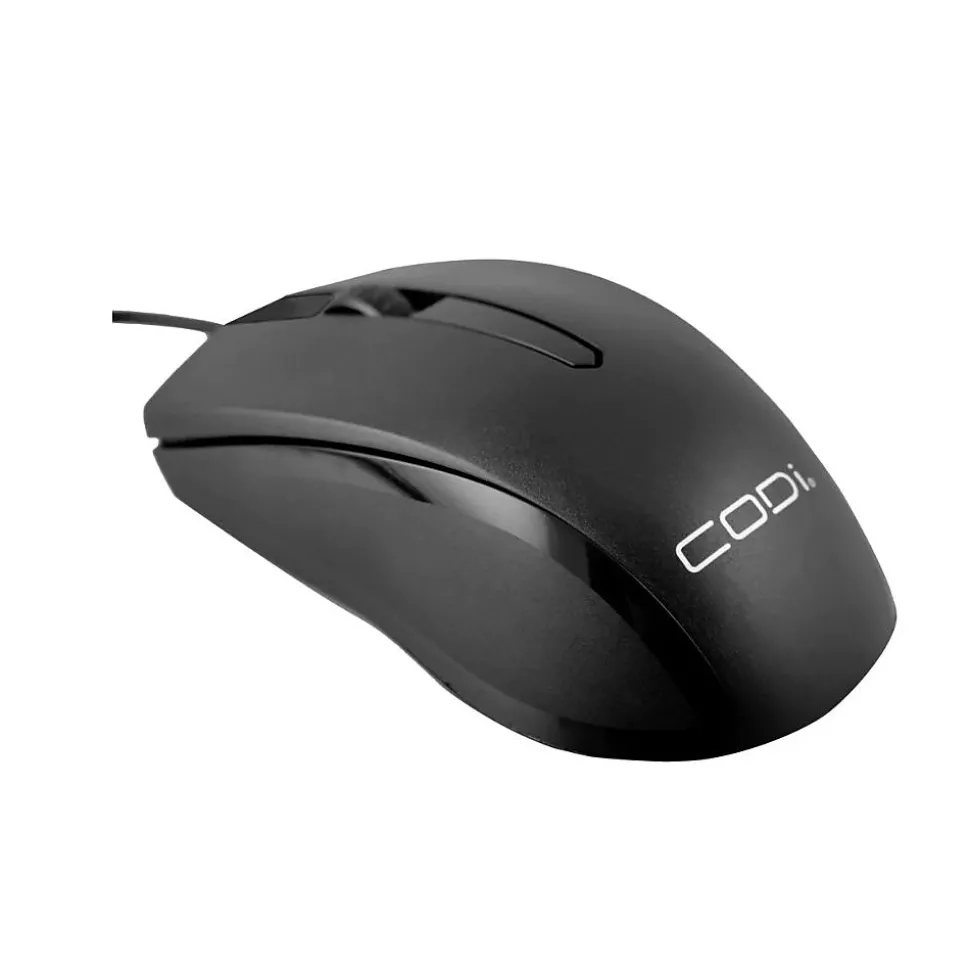 Wired Ambidextrous Optical Desktop Mouse, Black (A05017) | CODi Hot