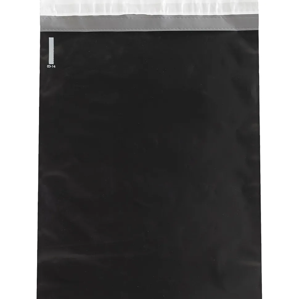 Colored Poly Mailers, Black, 12" x 15-1/2", 100/Case | Partners Brand Best