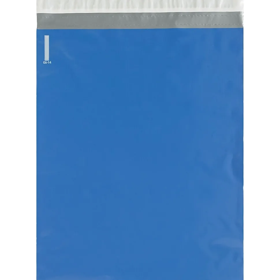 Colored Poly Mailers, Blue, 14-1/2 x 19", 100/Case | Partners Brand Flash Sale