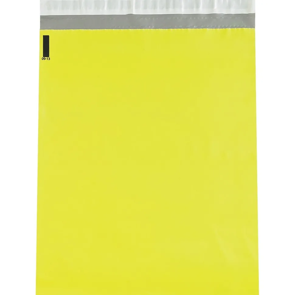 Colored Poly Mailers, Yellow, 12" x 15-1/2", 100/Case | Partners Brand Discount