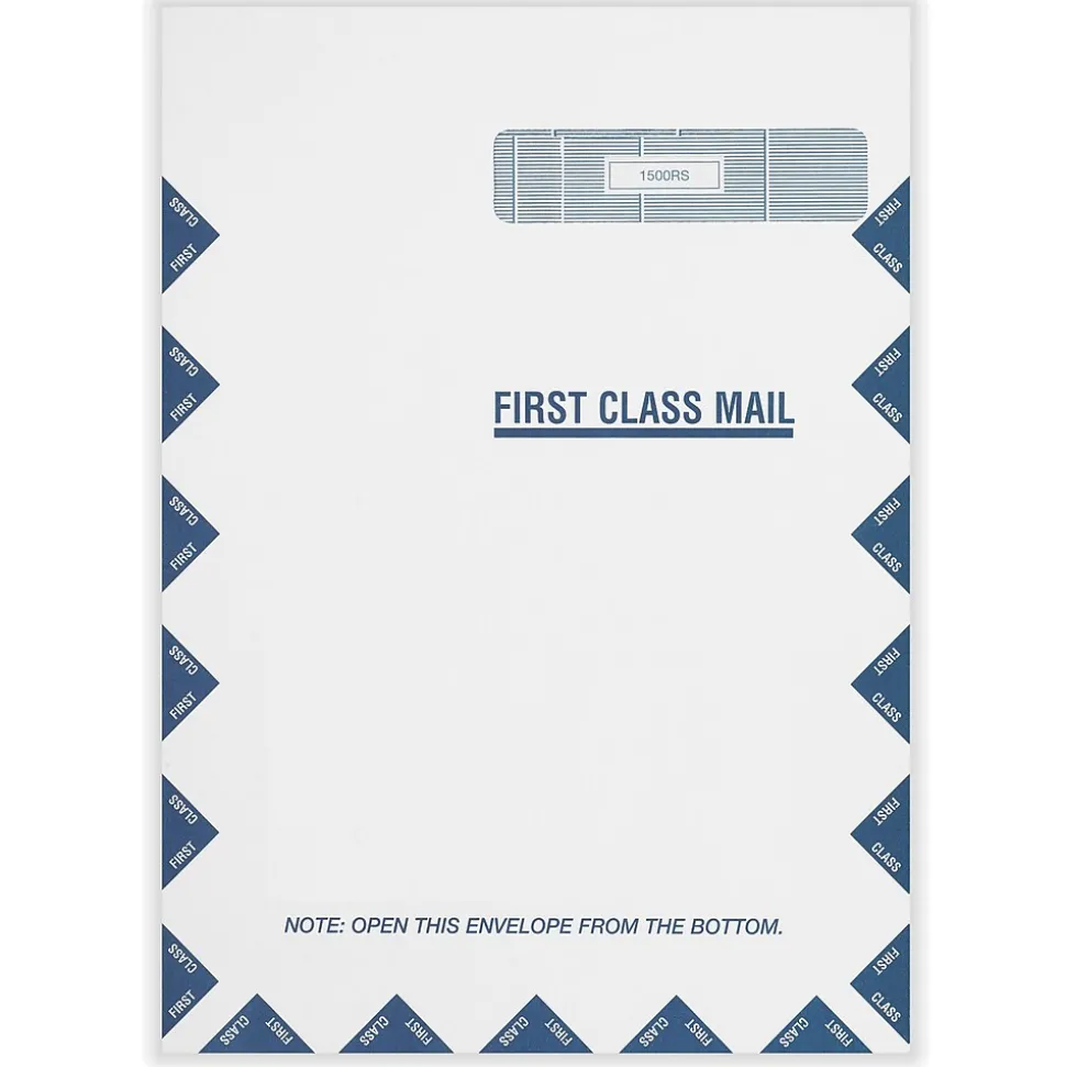 CMS-1500 Self Seal Security Tinted Window Envelope 9" x 12 1/2", White/Blue, 100/Pack (1500RS) | ComplyRight Discount