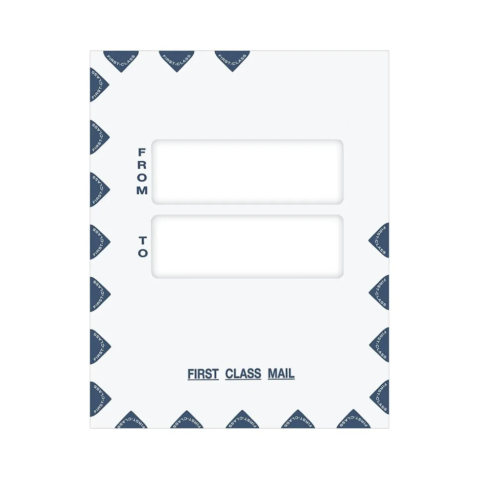 First Class Peel & Seal Tax Envelope, 9.5" x 12", White/Blue, 50/Pack (PEO41) | ComplyRight Best