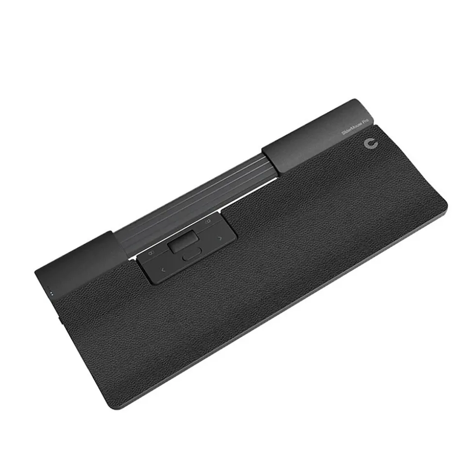 SliderMouse Pro Vegan Leather Regular Wrist Rest, Wireless, Black (CDSMPRO10210) | Contour Design Shop