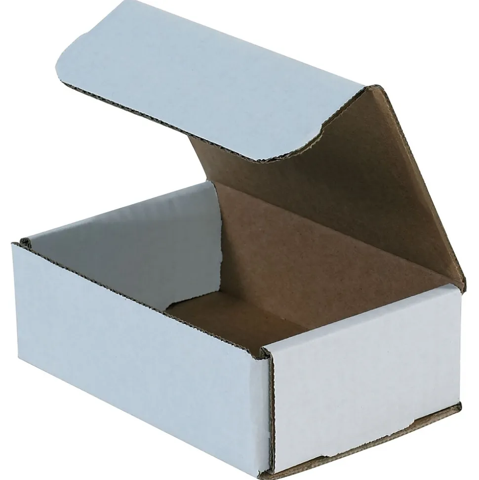 Corrugated Mailers, 10" x 8" x 2", White, 50/Bundle (M1082) | Partners Brand Hot