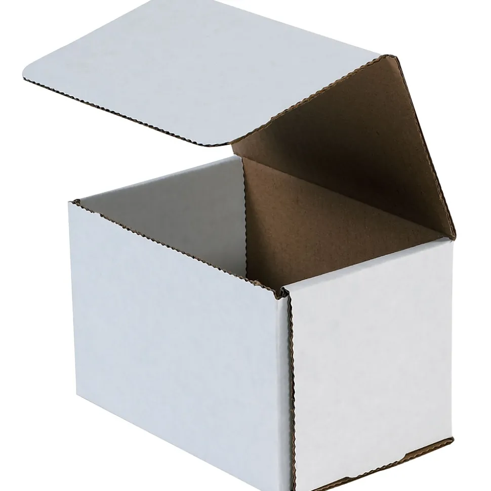 Corrugated Mailers, 10" x 8" x 4", White, 50/Bundle (M1084) | Partners Brand New