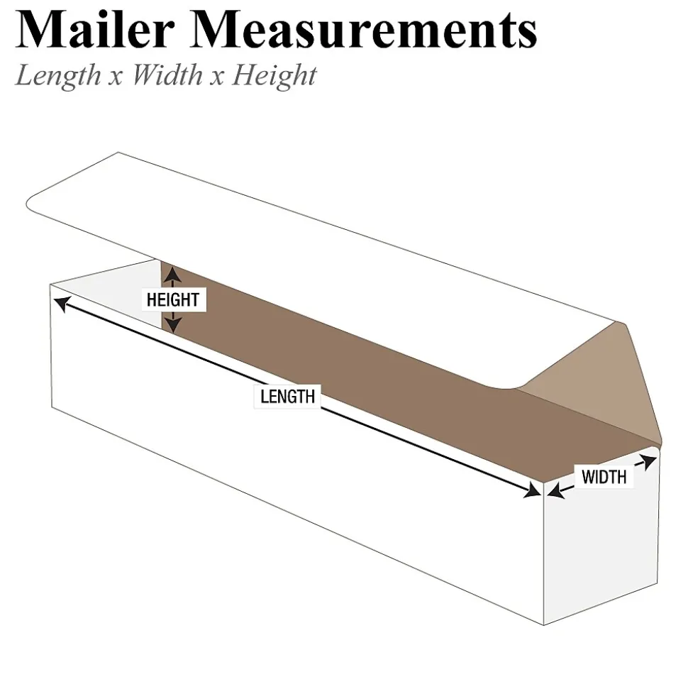 Corrugated Mailers, 12" x 2" x 2", White, 50/Bundle (M1222) | Partners Brand Best Sale