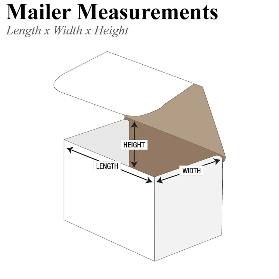 Corrugated Mailers, 8" x 6" x 5", White, 50/Bundle (M865) | Unbranded Sale