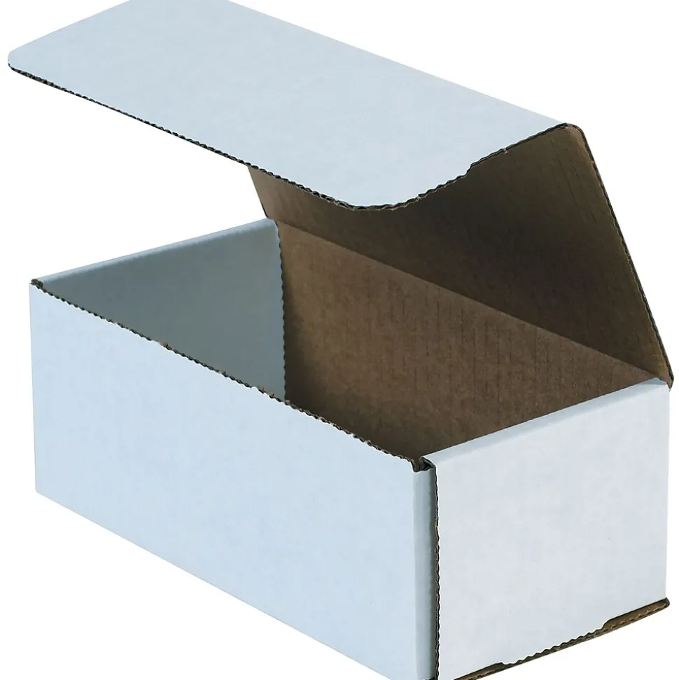 Corrugated Mailers, 12" x 9" x 4", White, 50/Bundle (MLR1294) | Partners Brand Outlet
