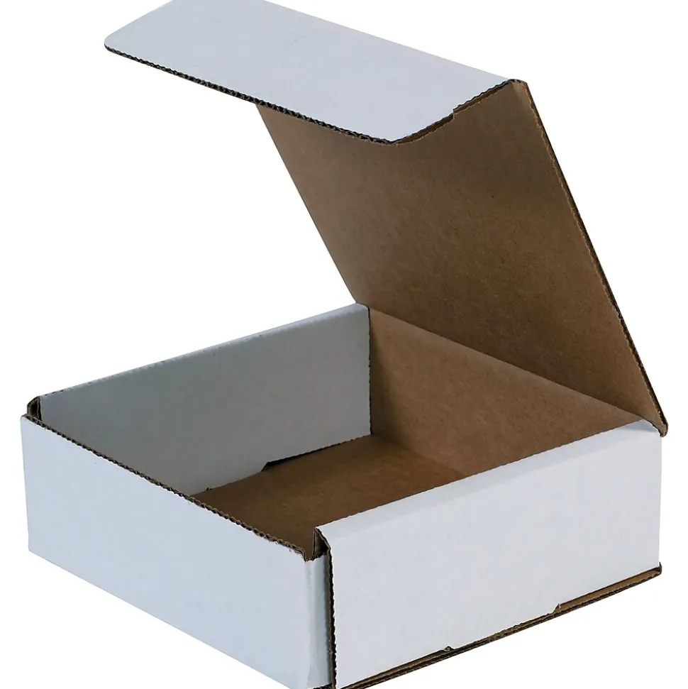 Corrugated Mailers, 10" x 10" x 2", White, 50/Bundle (M10102R) | Partners Brand Clearance