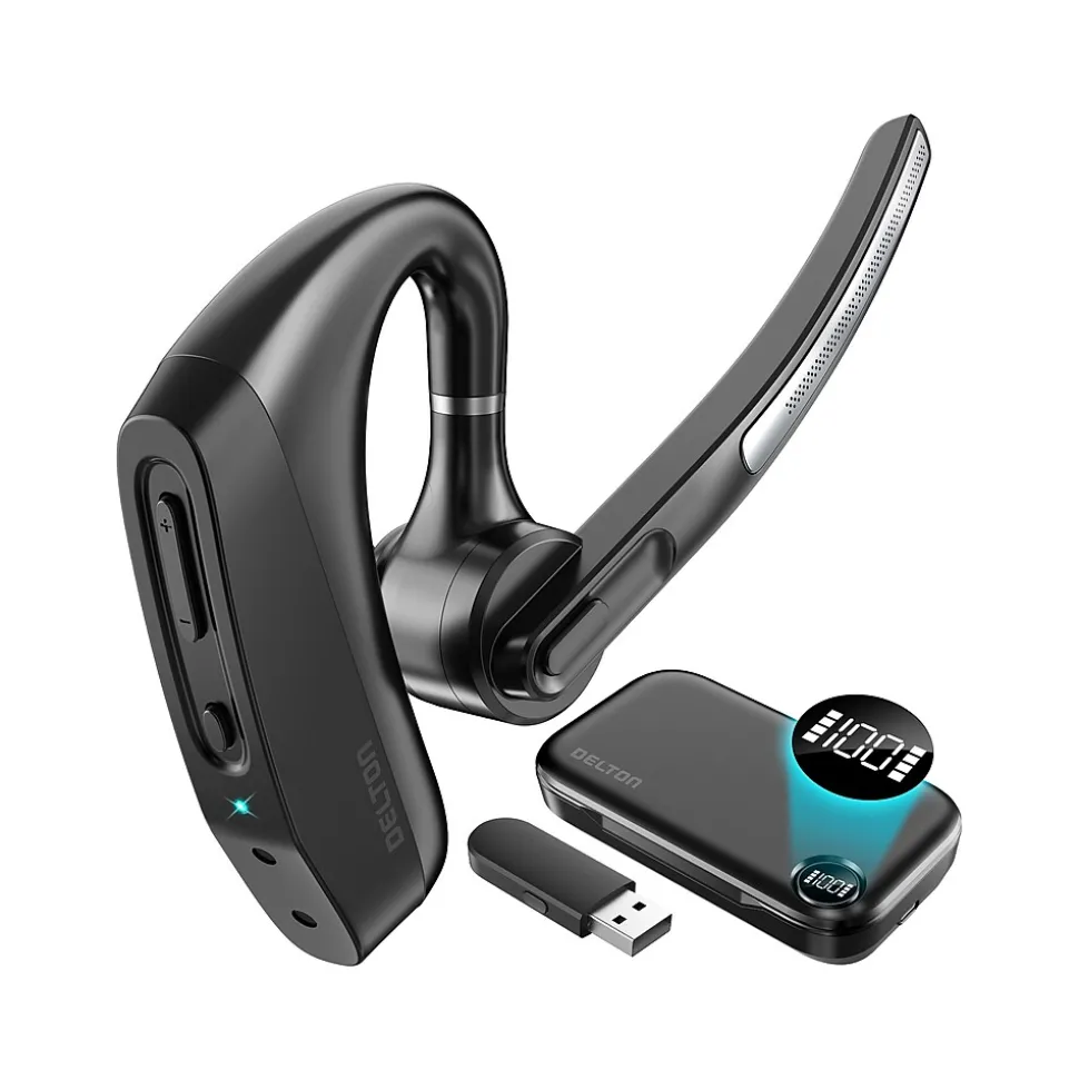 K130 Wireless Noise Canceling Bluetooth Computer Earbud Headset, MS Teams, Black (DBHK130) | Delton Cheap