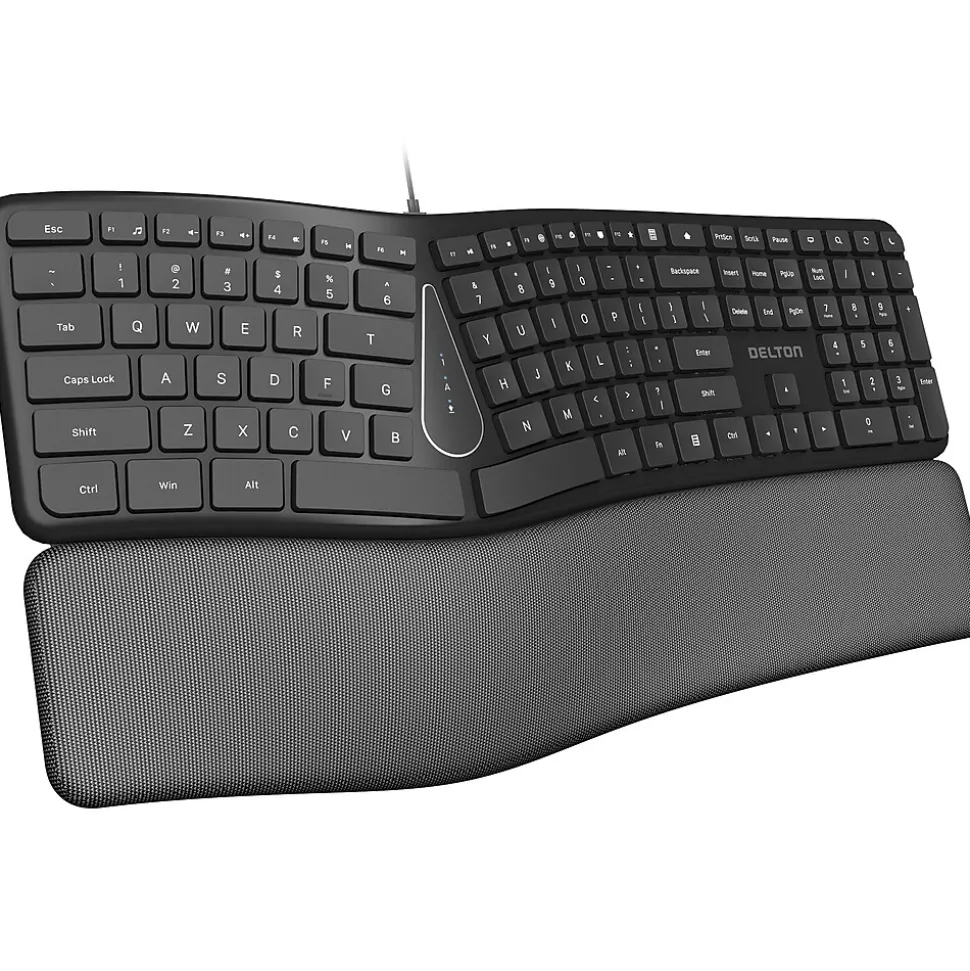 KB250 Ergonomic Keyboard, Black (DKBE250-U) | Delton Cheap