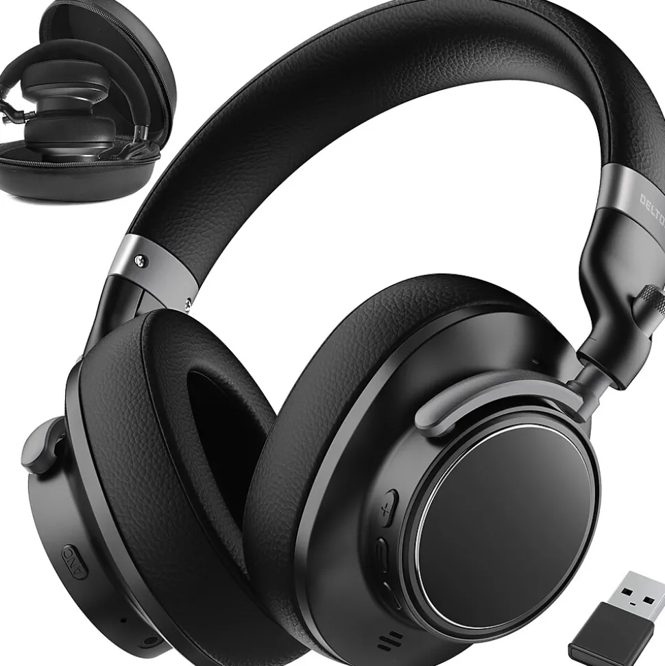 M201 Wireless Active Noise Cancelling Bluetooth Stereo Business Computer Headset, Black (DBHM201D) | Delton Discount