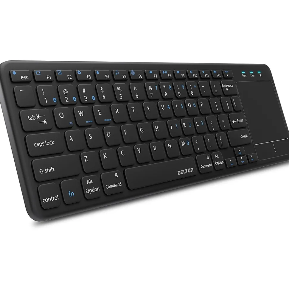 N60 Bluetooth Keyboard with Touchpad, Small Portable Wireless Computer Keyboard, Black (DKMIN60-WB) | Delton Clearance
