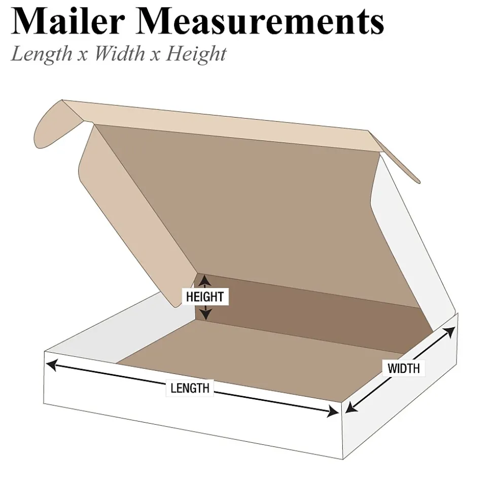 Deluxe Literature Mailer, 14" x 10" x 3", White, 50/Bundle (MFL14103) | Unbranded Online