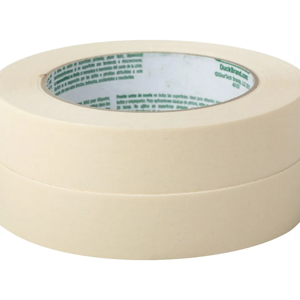 General Purpose Masking Tape, 0.94" x 60 Yds., Beige, 2/Pack (PG-2-2) | Duck Flash Sale
