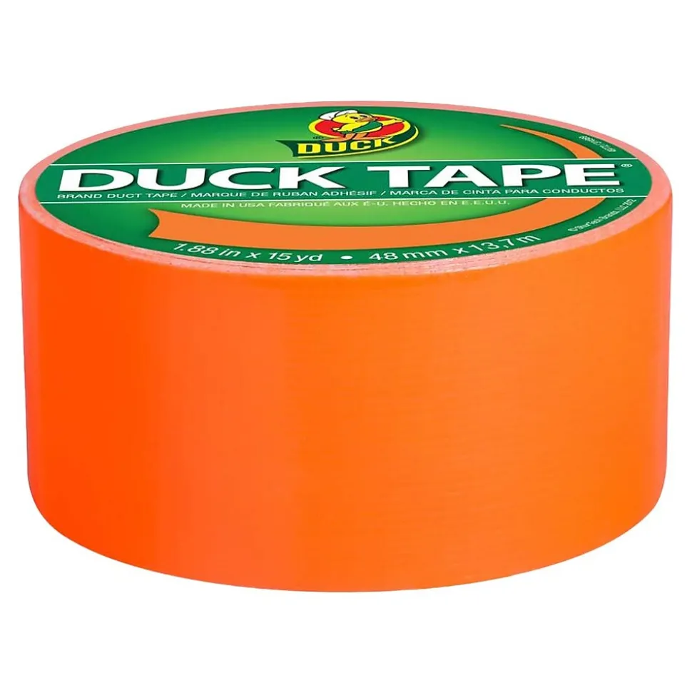 Heavy Duty Duct Tape, 1.88" x 15 Yds., Neon Orange (1265019) | Duck Online