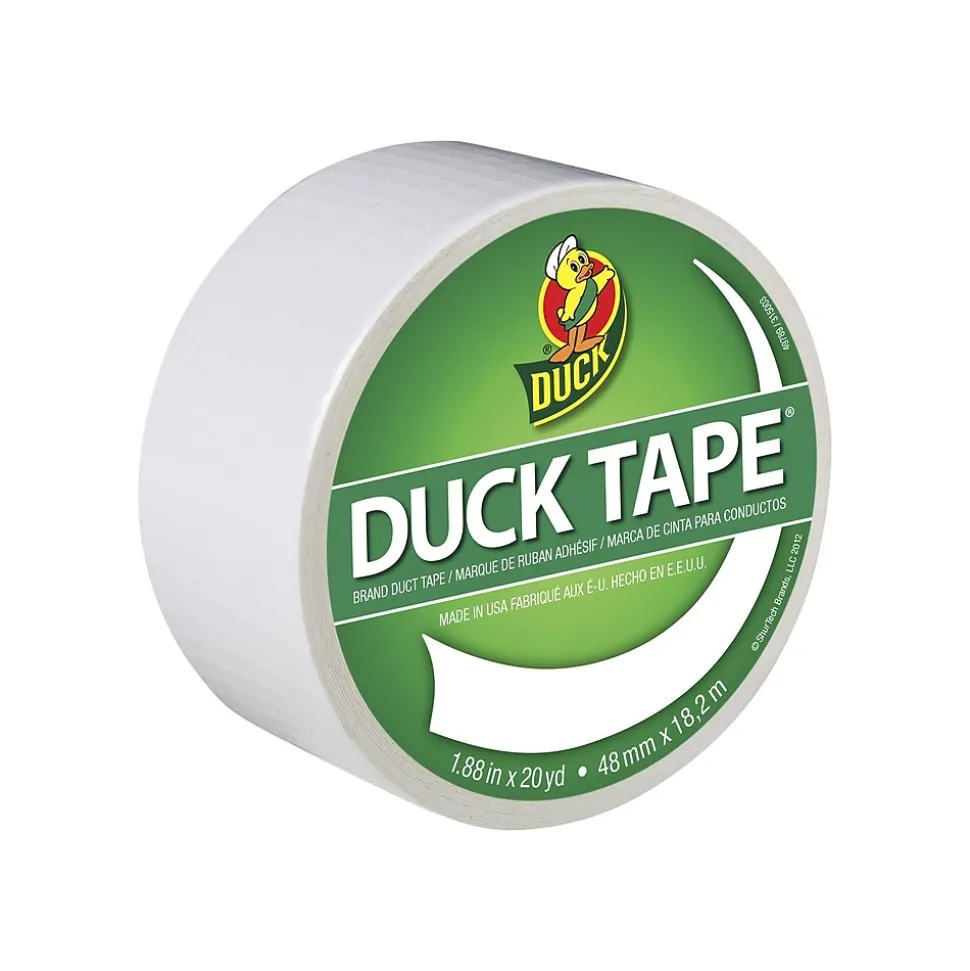 Heavy Duty Duct Tape, 1.88" x 20 Yds., White (1265015) | Duck Hot