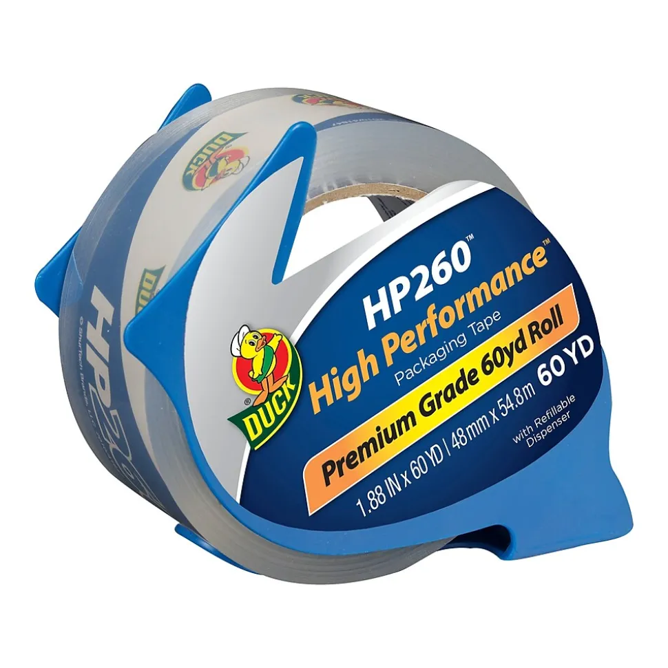 HP260 Heavy Duty Packing Tape with Dispenser, 1.88" x 60 yds., Clear (393186/1363790) | Duck Fashion