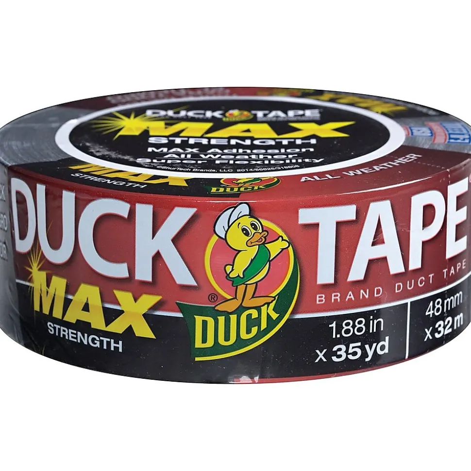 Max General Purpose Duct Tape, 1.88" x 35 Yds, Black (240867) | Duck Outlet