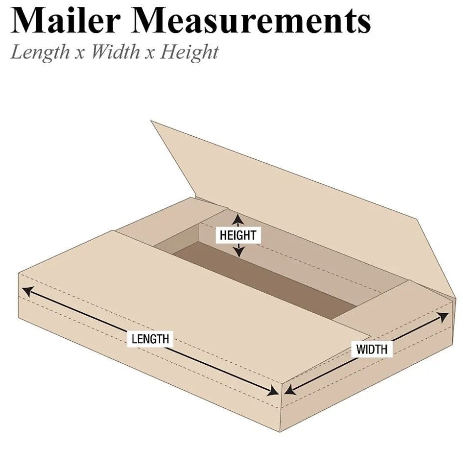 Easy-Fold Mailers, 12 1/2" x 12 1/2" x 2 1/2", Kraft, 50/Bundle (M12122K) | Unbranded New