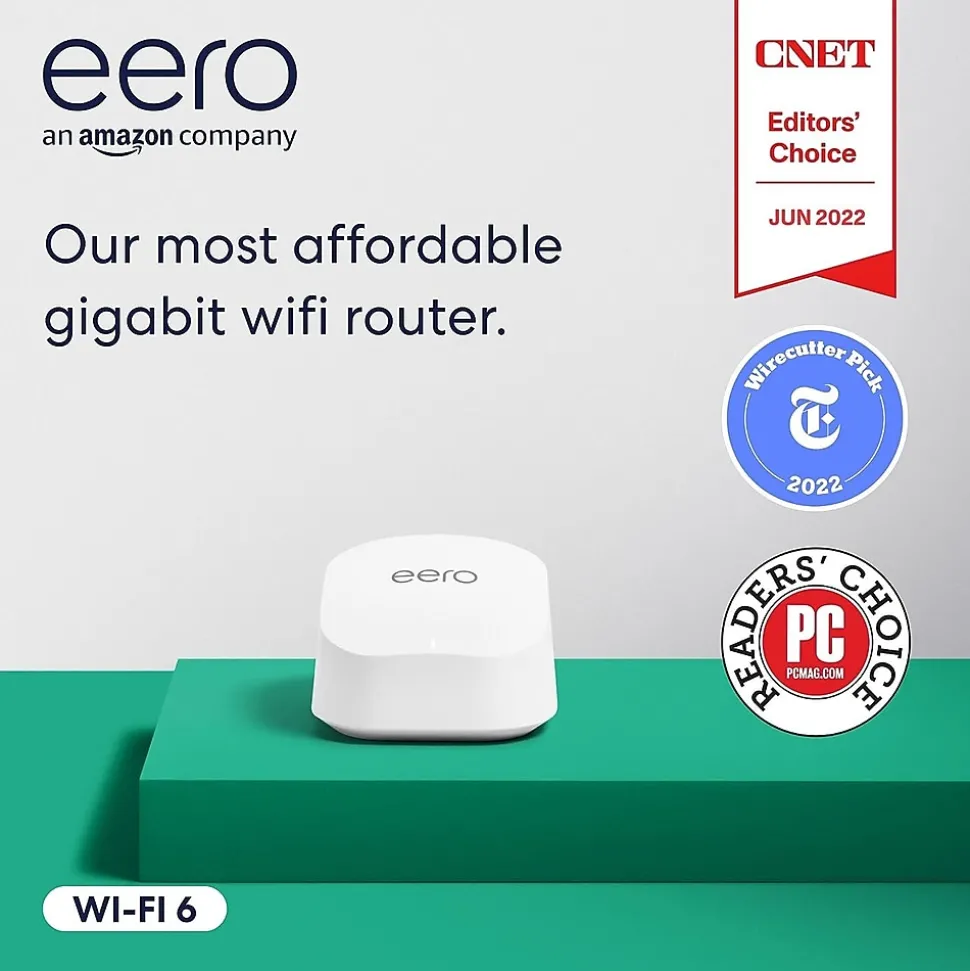 AX1000 Dual Band MU-MIMO WiFi 6 Router, White (B08ZK39NSL) | Eero Discount