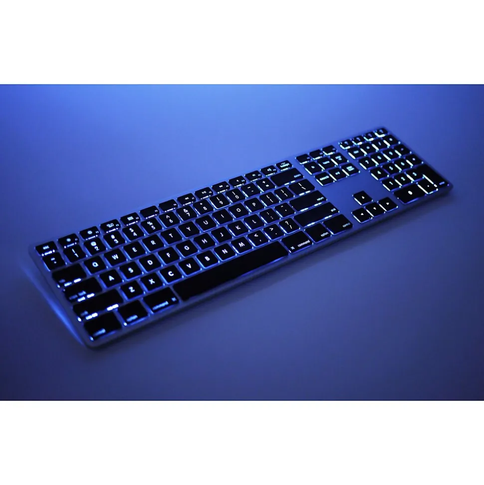 Matias Wireless Ergonomic Keyboard for Mac, Silver/Black (FK418BTLSB) | Ergoguys Best
