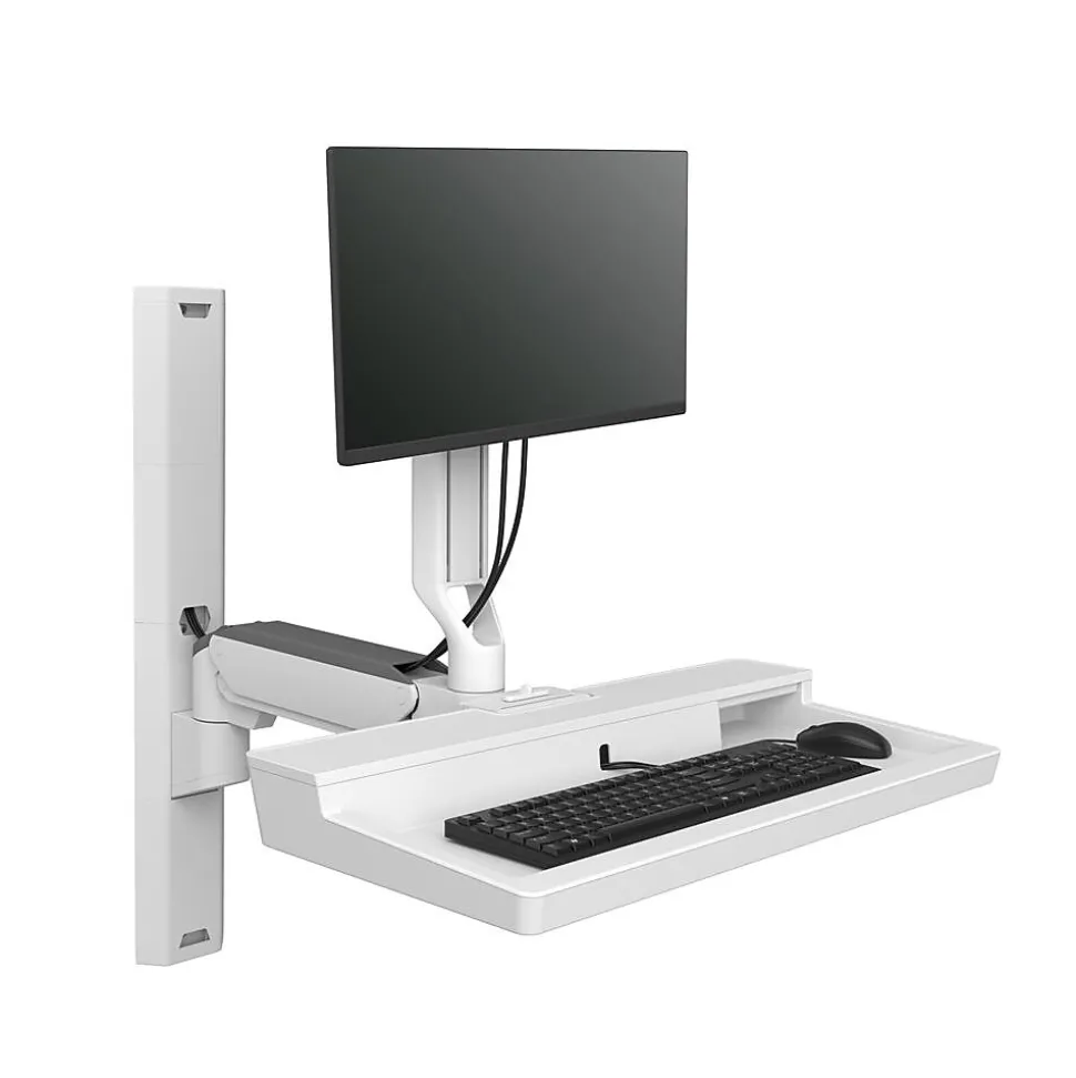 CareFit Combo Adjustable Mount, Up to 27" Monitor, White (45618251) | Ergotron Outlet
