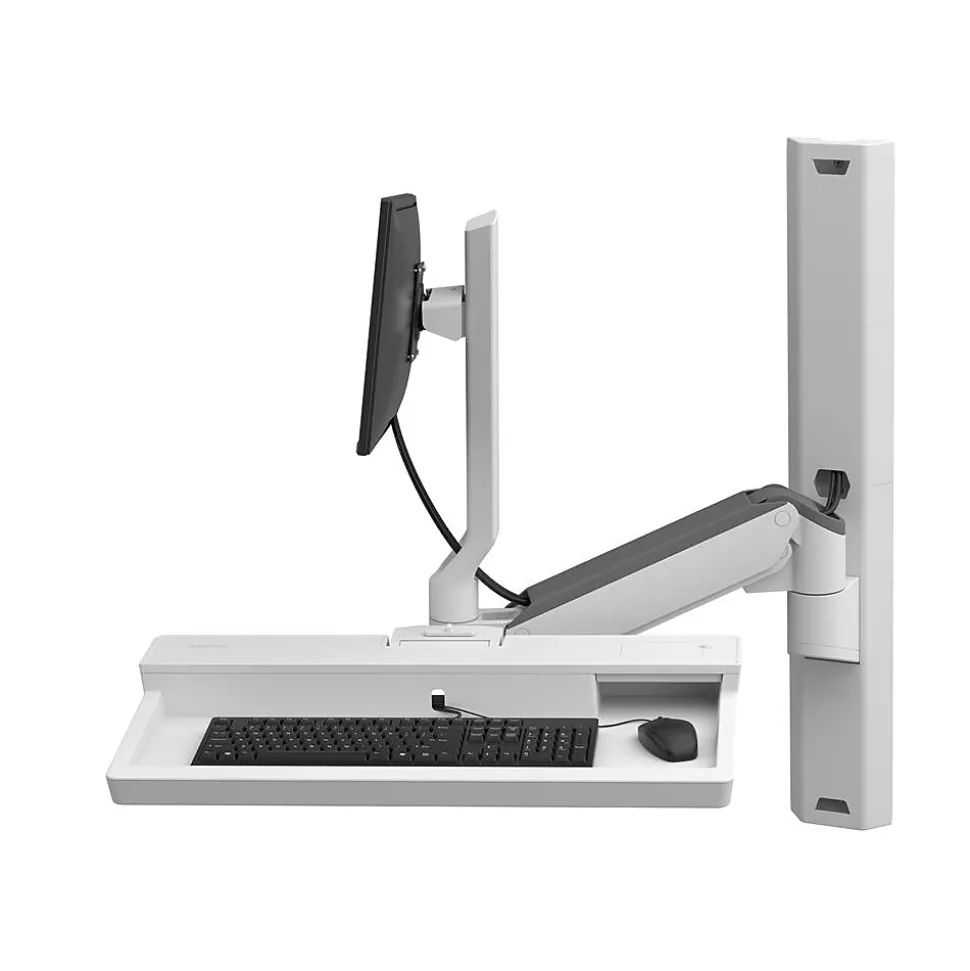 CareFit Combo Adjustable Mount, Up to 27" Monitor, White (45618251) | Ergotron Outlet
