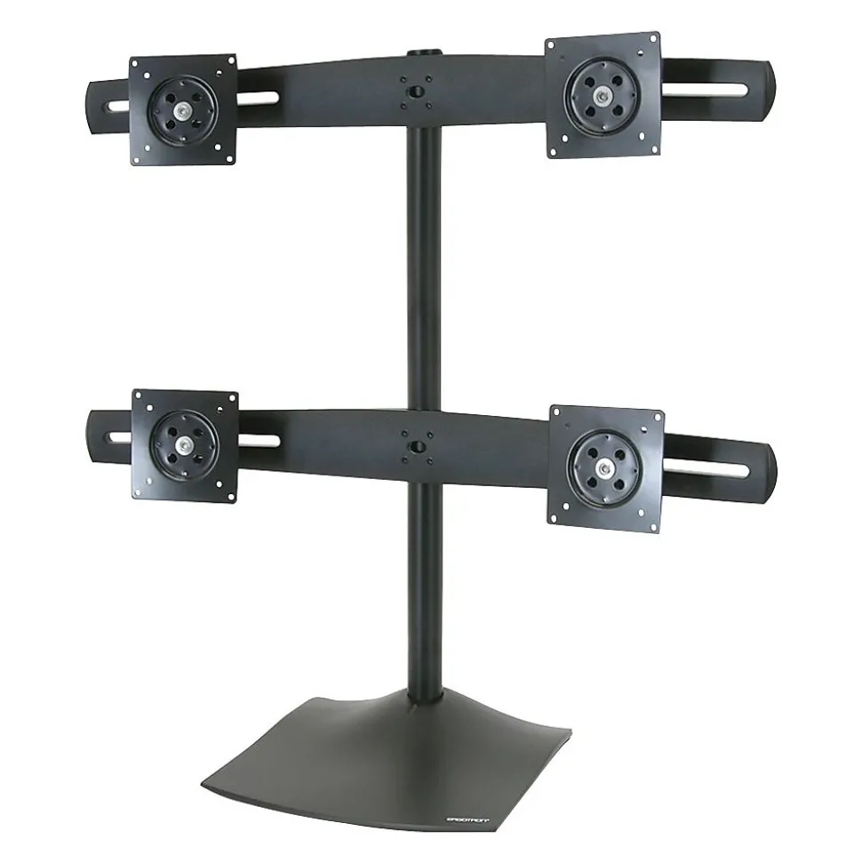 DS100 Quad-Monitor Desk Stand Adjustable Monitor, Up to 24", Black (33-324-200) | Ergotron Shop