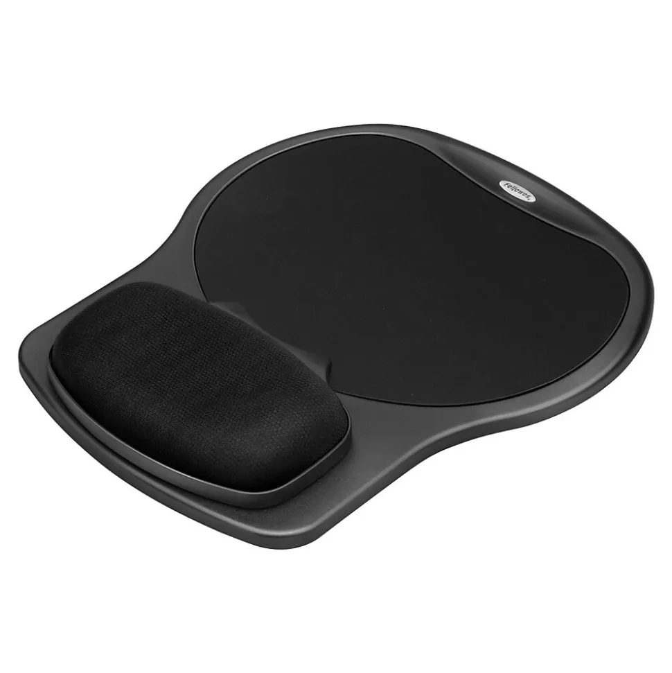 Easy Glide Gel Mouse Pad/Wrist Rest Combo, Non-Skid Base, Black (93730) | Fellowes Store