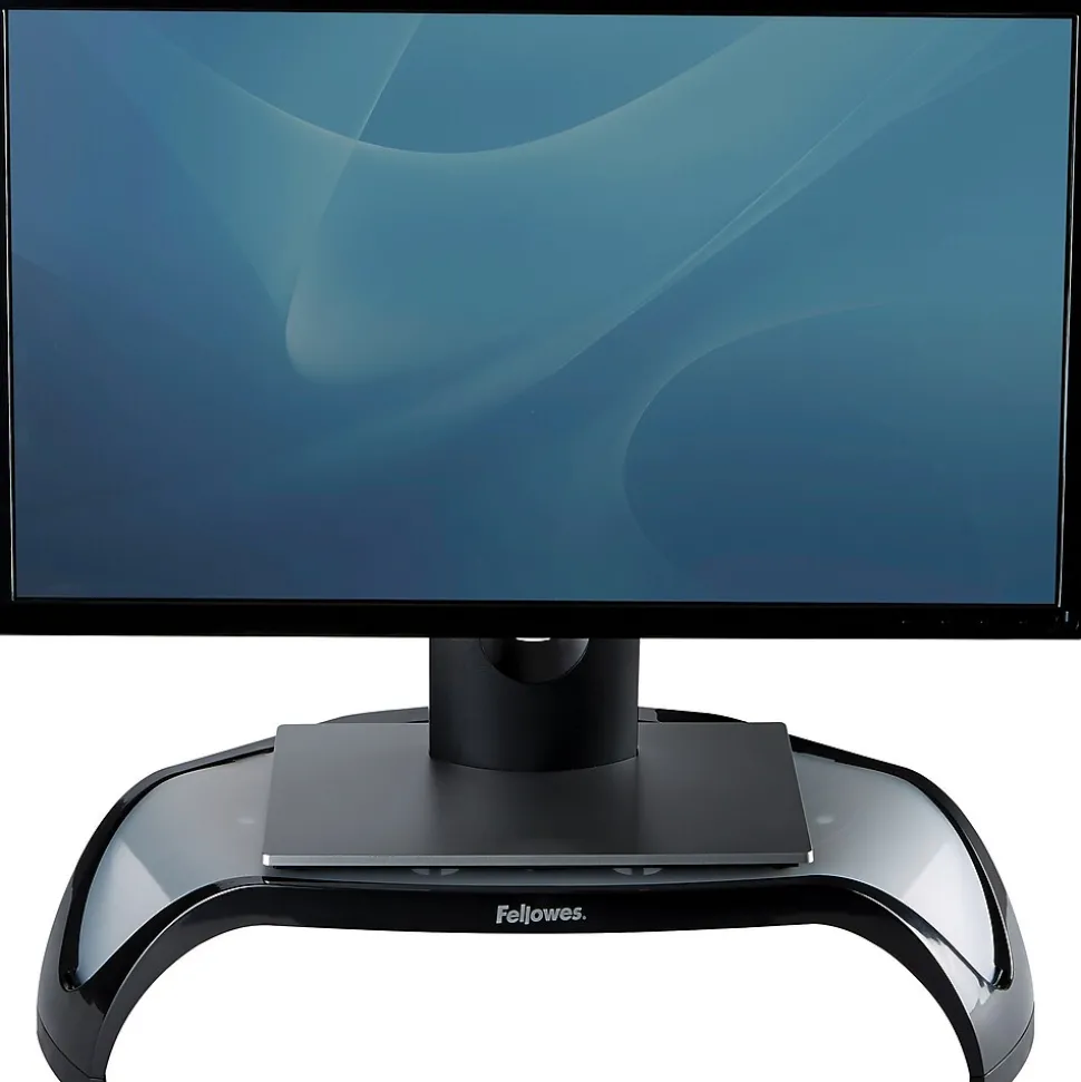 Smart Suites Corner Monitor Riser, Up to 32", Black (8020101) | Fellowes New