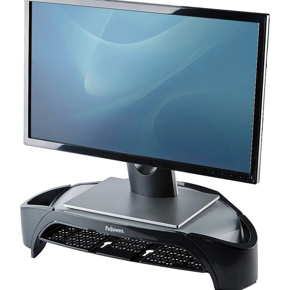 Smart Suites Monitor Riser Plus, Adjustable, Up to 21", Black (8020801) | Fellowes Flash Sale