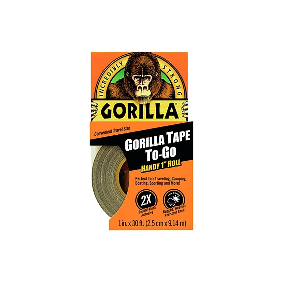 To-Go Duct Tape, 1" x 10 yds., Black (6100109) | Gorilla Shop