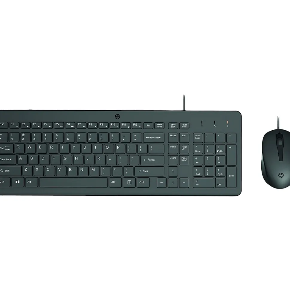 150 240J7AA Ergonomic Keyboard and Optical Mouse Combo, Black | HP Shop