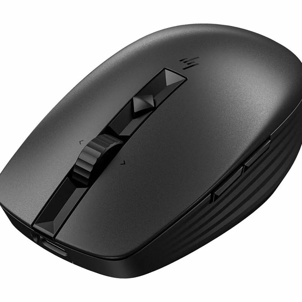 710 Rechargeable Silent Wireless Ergonomic Track-On-Glass Mouse, Black (6E6F2AA) | HP Hot