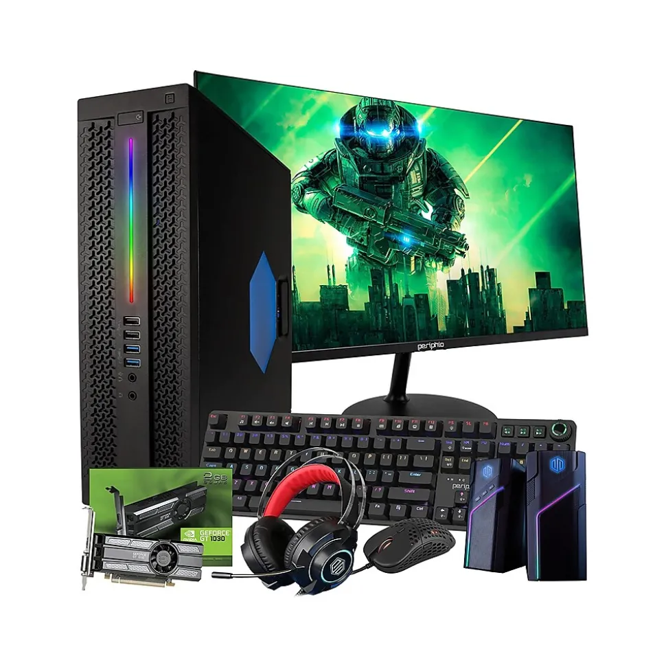 EliteDesk 800 G2 Refurbished Gaming Desktop Computer, 24" Monitor, Intel Core i5-6500, 16GB Memory, 500GB SSD, 1TB HDD | HP Online